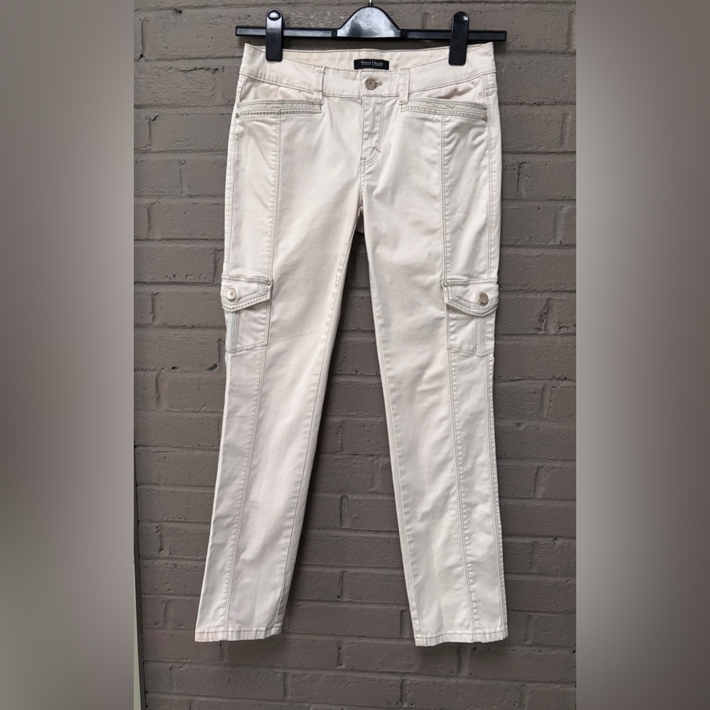 White House Black Market beige cargo pants 2
